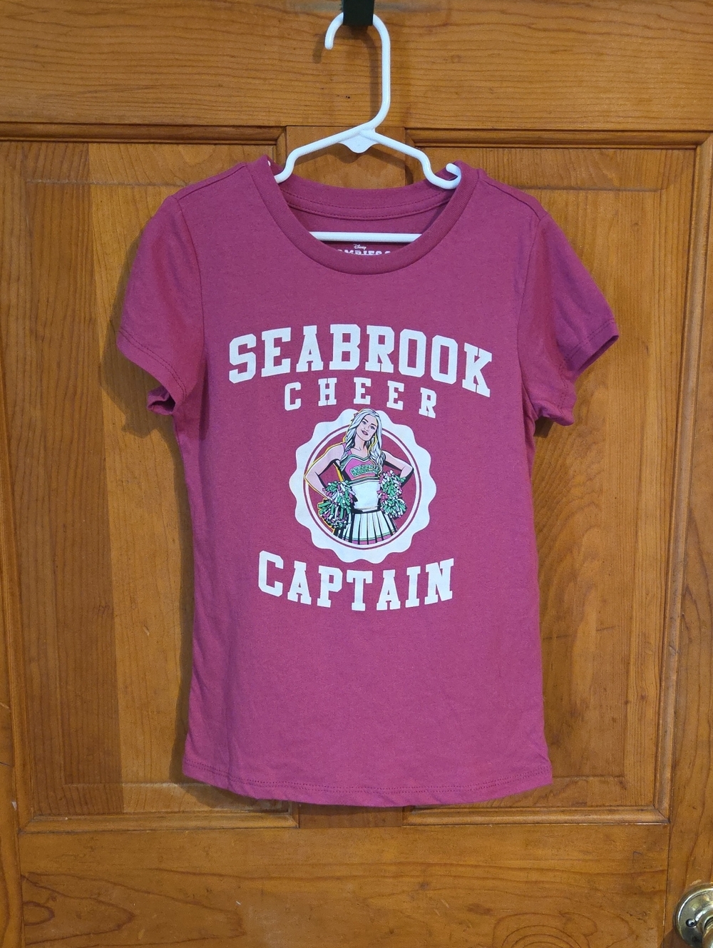 Disney Girls' Seabrook Cheer Captain Tee - Rose Pink with White Print